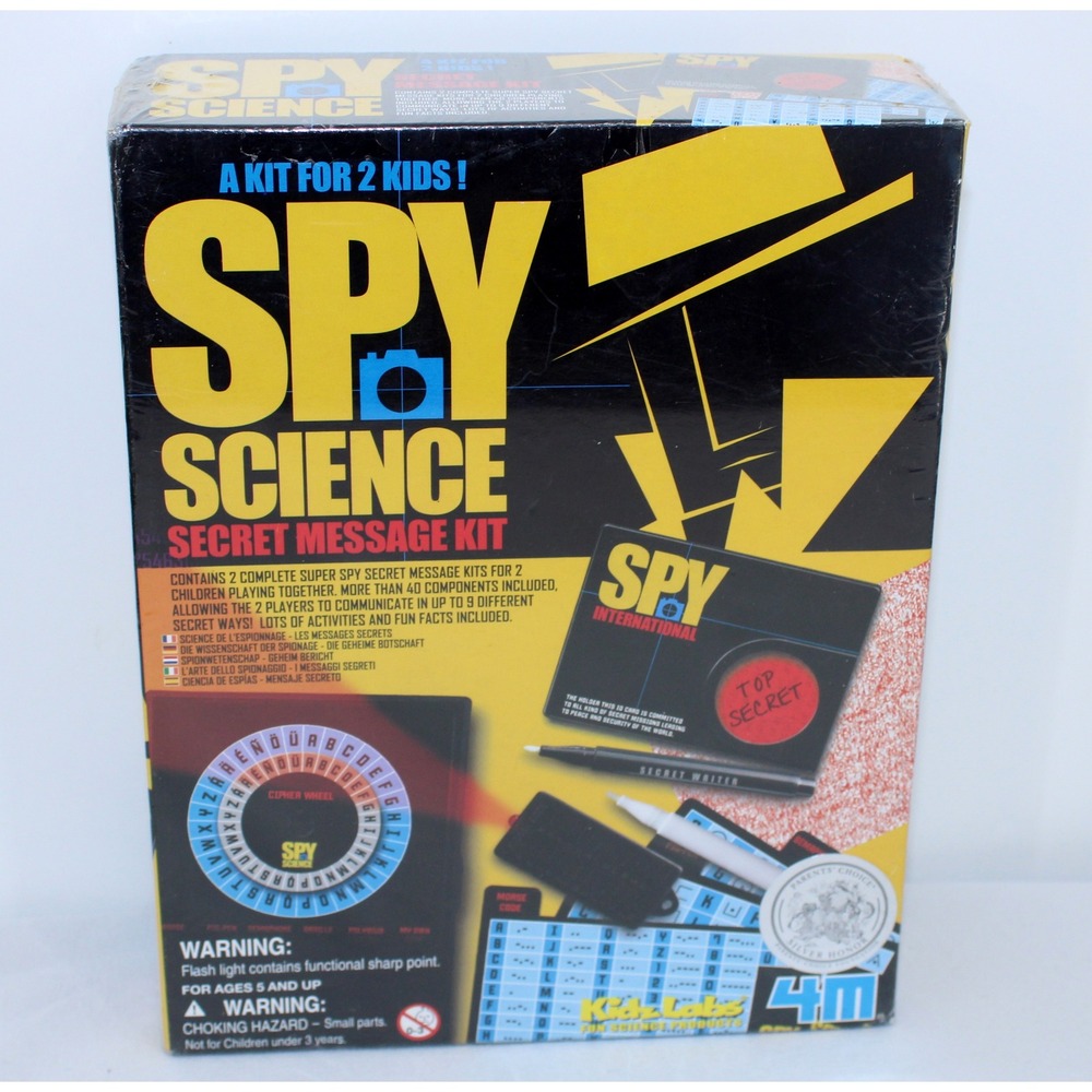 4M Spy Science Secret Message Kit Kidz Labs Educational Toy 2 Kids 3252